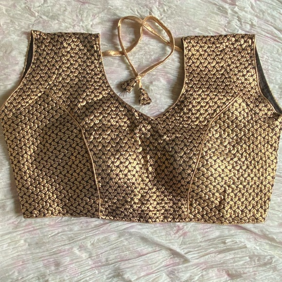 Party Blouse padded gold n black - Picture 1 of 4